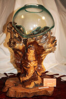 Ganesha Teakwurzel mit Glas