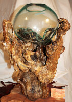 Ganesha Teakwurzel mit Glas