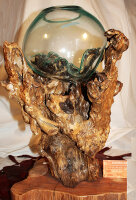 Ganesha Teakwurzel mit Glas