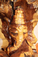 Ganesha Teakwurzel mit Glas