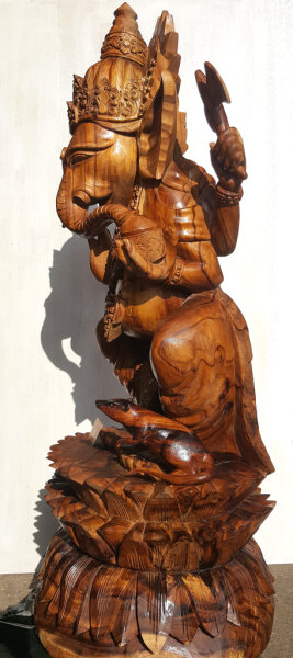 Exklusiv Handgefertigte Ganesha Figur aus Eichenholz ca. 1.5m