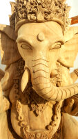 Exklusiv Handgefertigte Ganesha Figur aus Eichenholz ca. 1.5m