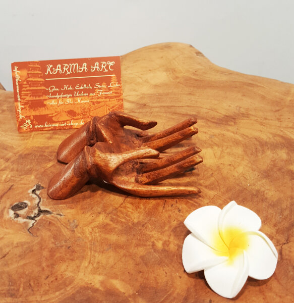 Visitenkartenhalter, Teakholz, ca. 5cm