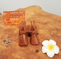 Visitenkartenhalter, Teakholz, ca. 5cm