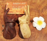 Visitenkartenhalter, Hibiskusholz, ca. 10cm