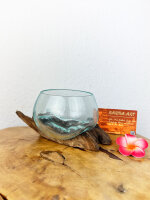 Wurzel mit Glasschale, ca. 12cm