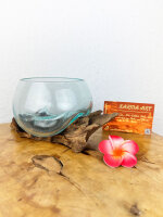 Wurzel mit Glasschale, ca. 12cm