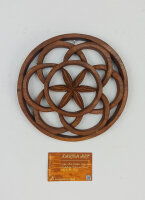 Wandschmuck - Blume aus Teakholz, ca. 20cm