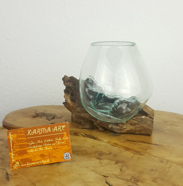 Wurzel mit Glas, ca. 15cm