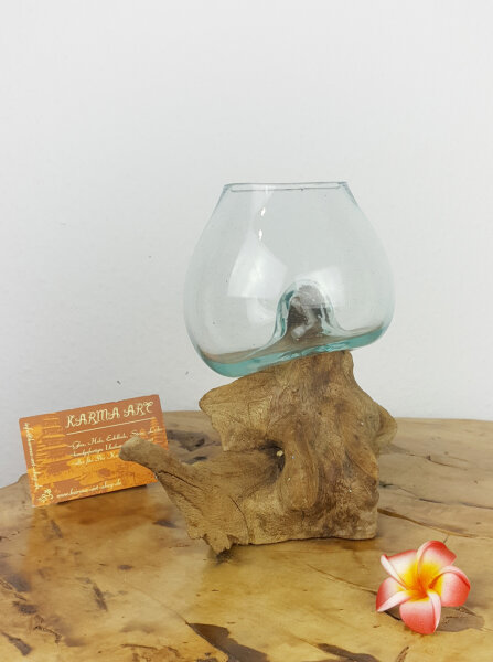 Wurzel mit Glas, ca. 13cm