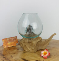 Wurzel mit Glas, ca. 13cm