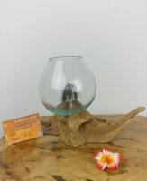 Wurzel mit Glas, ca. 13cm