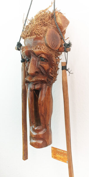 Bambus Maske-Windspiel ca.40cm
