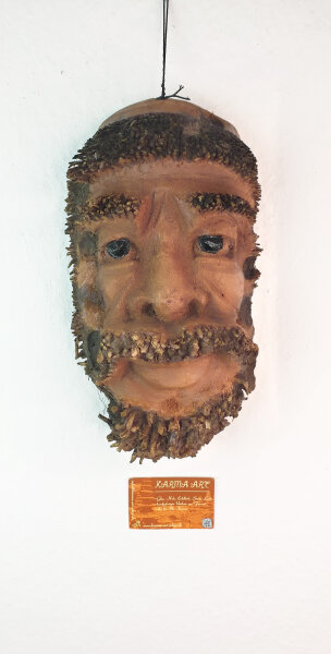 Bambus Maske ca.35cm