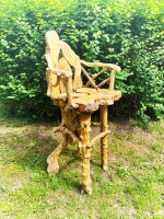 Barstuhl mit Armlehne, Naturholz ca. 150cm