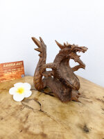Handgefertigter stehender Holzdrache – 10 cm, Unikat