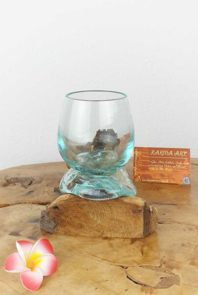 Teakwurzel mit Whiskybecher ca. 20cm