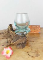 Teakwurzel mit Whiskybecher ca. 20cm