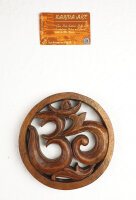 Om im Ring, Teakholz, ca. 15cm