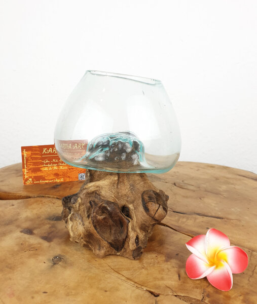 Wurzel mit Glas, ca. 12cm