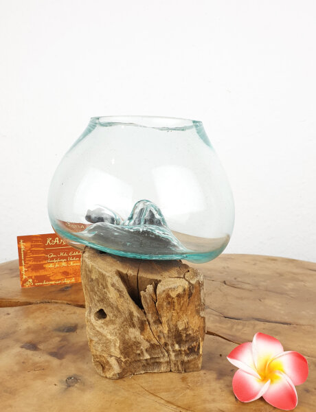 Wurzel mit Glas, ca. 12cm