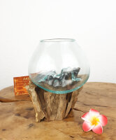 Wurzel mit Glas, ca. 12cm