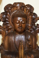 Exklusive Handgefertigte Buddha-Statue – 1,20 m, Einzelstück aus edlem Holz