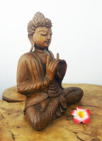 Buddha Deko aus Holz – Meditation & Ruhe, ca. 25cm