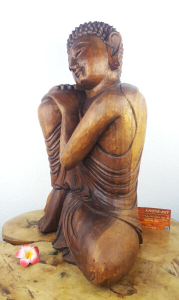 Buddha Deko aus Holz – Meditation & Ruhe, ca. 50cm