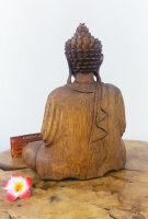 Buddha Deko aus Holz – Meditation & Ruhe, ca. 25cm