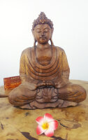 Buddha Deko aus Holz – Meditation & Ruhe, ca. 25cm