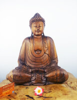 Buddha Deko aus Holz – Meditation & Ruhe, ca. 40cm