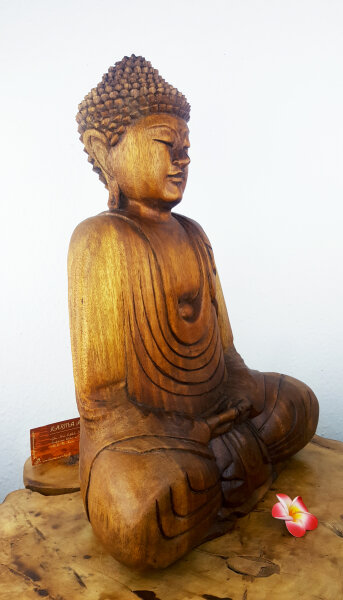 Buddha Deko aus Holz – Meditation & Ruhe, ca. 50cm