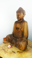 Buddha Deko aus Holz – Meditation & Ruhe, ca. 50cm
