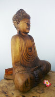 Buddha Deko aus Holz – Meditation & Ruhe, ca. 50cm
