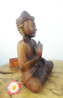 Buddha Deko aus Holz – Meditation & Ruhe, ca. 25cm