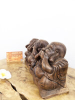 3er Buddha-Figuren Set aus Holz – Nichts sehen, hören, sagen