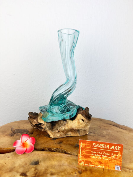 Glasvase abstract 28cm