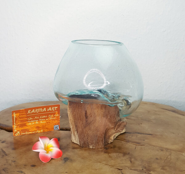 Wurzel mit Glas, ca. 15cm