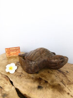 Handgefertigte Holz-Wasserschildkröte – ca. 25 cm, Unikat