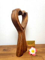 Herz Holzstatue