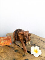 Handgefertigter Elefant aus Holz – ca. 10 cm, Unikat