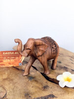 Handgefertigter Elefant aus Holz – ca. 10 cm, Unikat