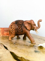 Handgefertigter Elefant aus Holz – ca. 10 cm, Unikat