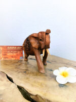 Handgefertigter Elefant aus Holz – ca. 10 cm, Unikat
