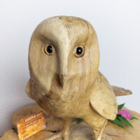 Schneeeule Holzfigur – handgemacht