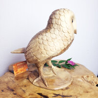 Schneeeule Holzfigur – handgemacht