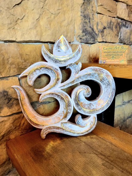 Om weißgold ca.20cm