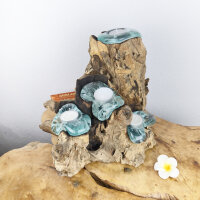 Exklusive Teakwurzel-Teelichtskulptur – 4...