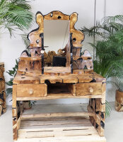 Sekretär aus Wurzelplatten Massivholz